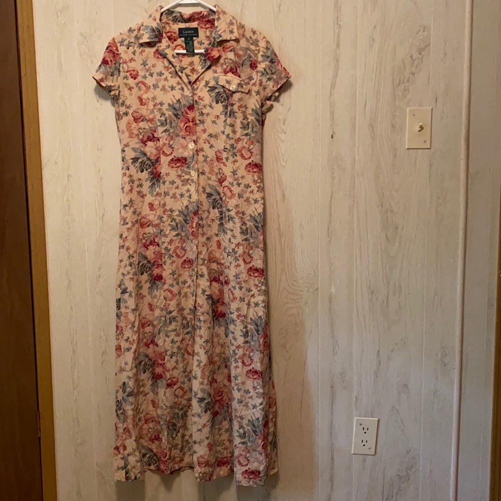 Floral Button Down Silk Maxi
